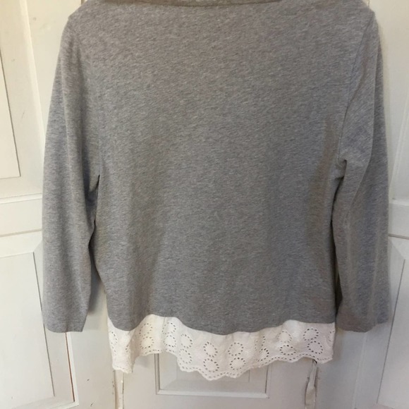 J. by J. Crew Gray Top w/ Eyelet Detail - Picture 14 of 16
